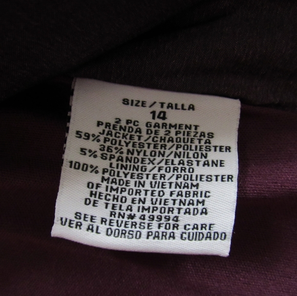 Size 14 2-Piece R&M Richards Plum Dress New with Tags - Picture 11 of 14